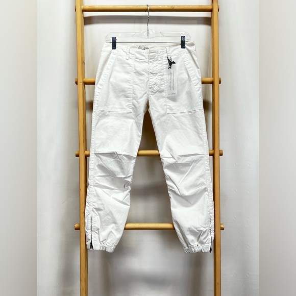 NILI LOTAN  White gathered ankle military cargo crop pants size 4 - Picture 7 of 14